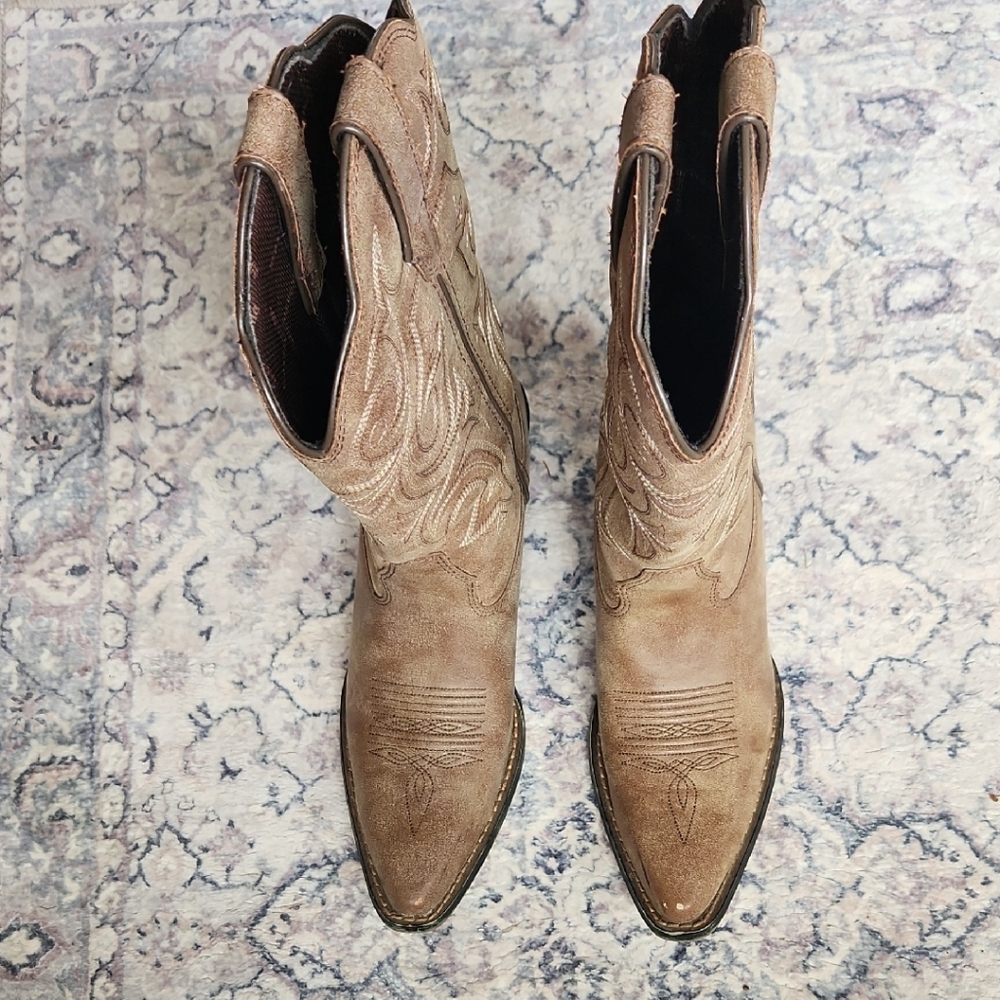 Durango Crush Womens Cowboy Boots 8M Brown Classic Western Style